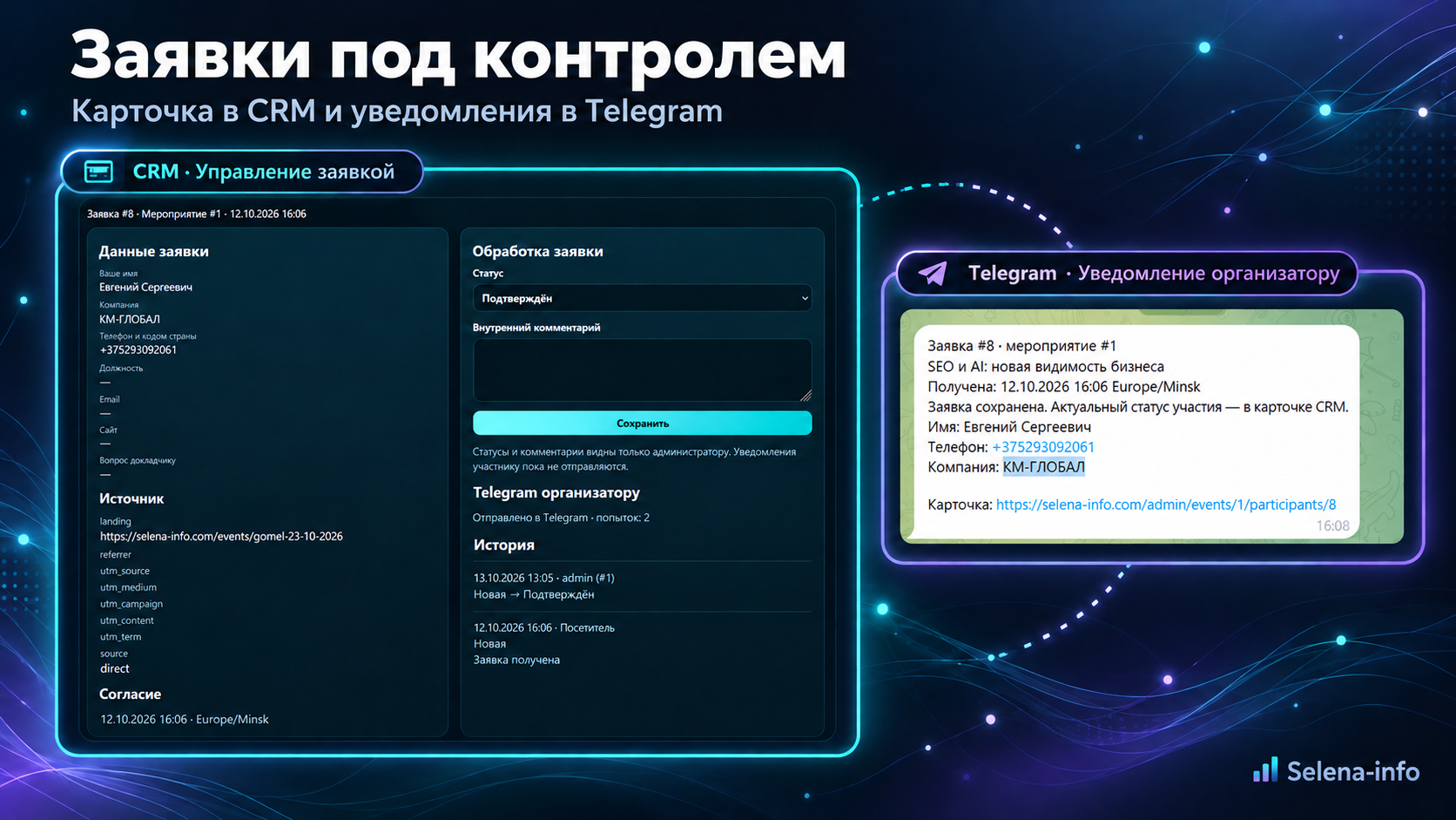 Обновлённый Telegram-скриншот в CRM-слайде